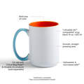 Beveled Ceramic Mug Blank - 15 oz/425 ml (1 ct)