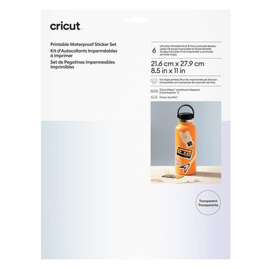 Printable Waterproof Sticker Set - US Letter (6 ct)