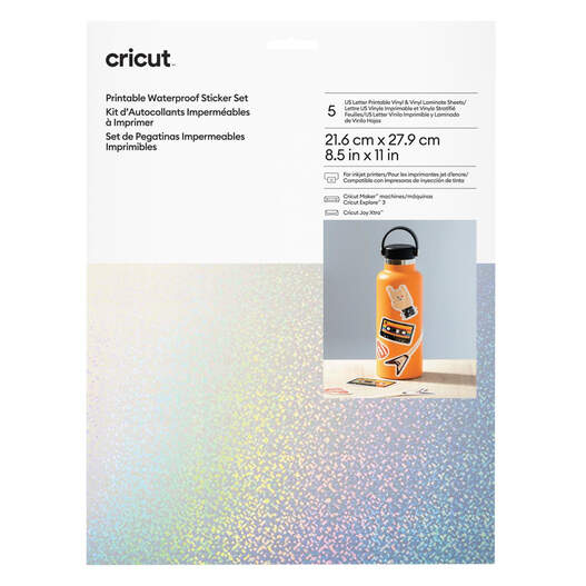 Printable Waterproof Holographic Sticker Set - US Letter (5 ct)