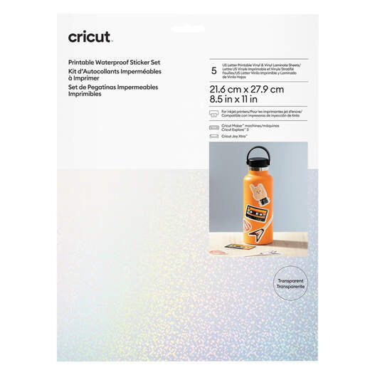 Printable Waterproof Holographic Sticker Set - US Letter (5 ct)