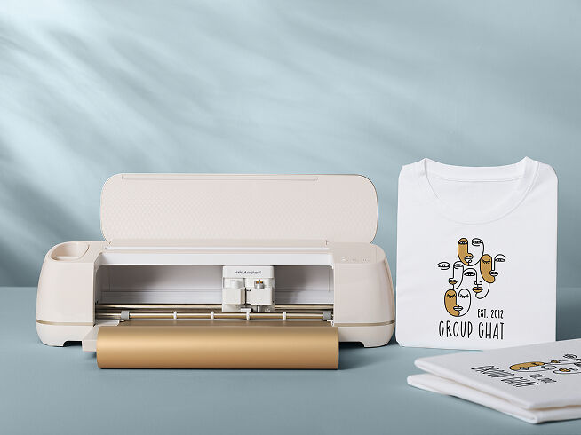 Laptop computer open with Cricut Design Space pulled up on the screen