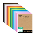 Value Cardstock, Rainbow Sampler - 8.5 in x 11 in (125 ct)